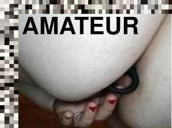 cul, amateur, anal, milf, jouet, belle-femme-ronde, solo