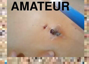 navel tortured with hot wax 2
