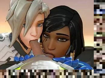 Mercy And Pharah Tag Teaming A Dick - Arhoangel