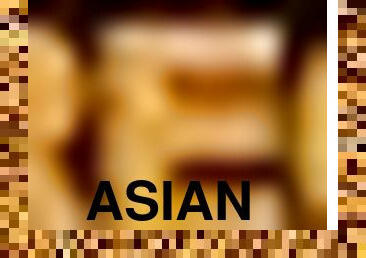 asiático, masturbação, amador, sozinho, virgem, pénis