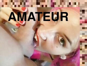 levrette, chatte-pussy, amateur, fellation, énorme-bite, point-de-vue, ejaculation, belle, parfait, lait