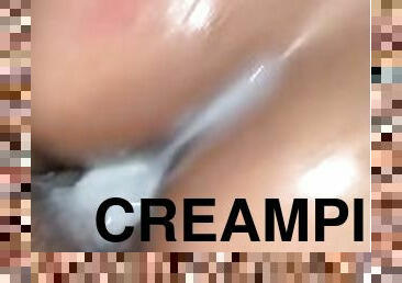 HE KEEPS FILLING UP MY PUSSY WITH CUM AFTER HUGE CREAMPIE!