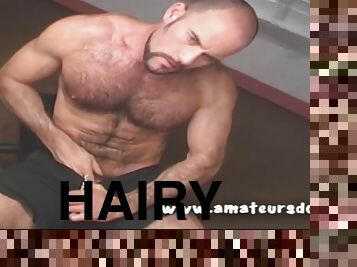 poilue, masturbation, amateur, ejaculation-sur-le-corps, gay, branlette, ejaculation, parfait, solo, musclé