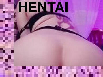 masturbacja, sutki, cipka, amatorskie, zabawka, japońskie, anime, hentai, przekłute, dildo