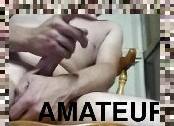 masturbation, amateur, énorme-bite, ejaculation, solo, fumer, bite