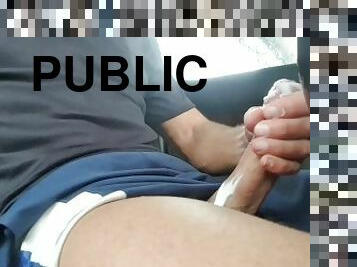 énorme, masturbation, public, ejaculation-sur-le-corps, gay, voiture, secousses, ejaculation, solo, bite