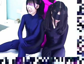 3 Girl Zentai And Tickling