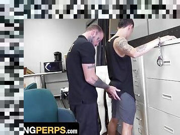 Young Perps - Horny Security Officer Perform Rough Deep Cavity Search To Dude Caught Shoplifting