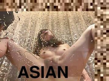 asiatisk, onani, orgasme, sprøjte, amatør, legetøj, japans, bdsm, bondage, hårdhændet
