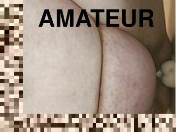 grosse, masturbation, chatte-pussy, amateur, jouet, belle-femme-ronde, gode, incroyable, solo, humide