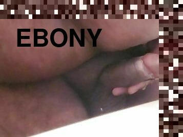 masturbación, negra-ebony, regordeta-chubby, pajeándose, corrida, polla