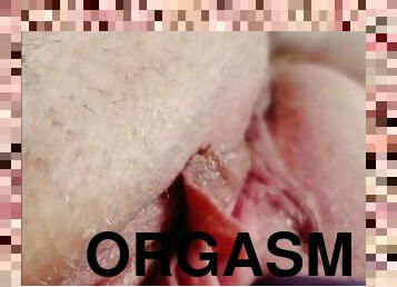 clitóris, extremo, masturbação, orgasmo, cona-pussy, amador, bbw, sozinho