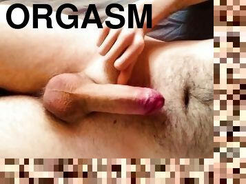masturbation, orgasme, amateur, secousses, ejaculation, bite