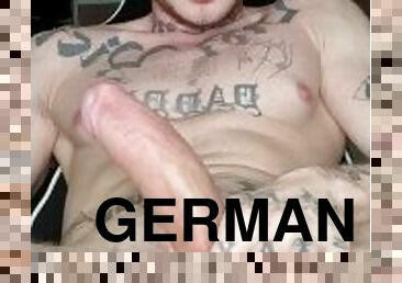 Big hunk from germany jerking off hid big 21cm juicy cock