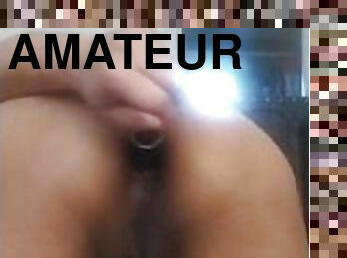 masturbación, amateur, anal, juguete, latino, a-solas