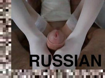meia-calça, russo, amador, tiro-ao-alvo, caseiro, pés, meias, ejaculação, engraçado, perfeito