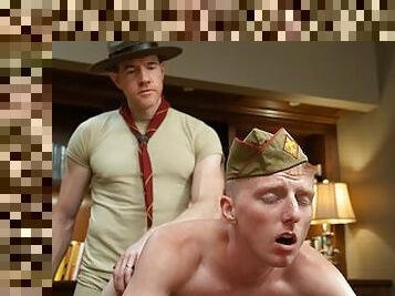 ScoutBoys - Horse hung Legrand Wolf barebacks smooth ginger scout boy