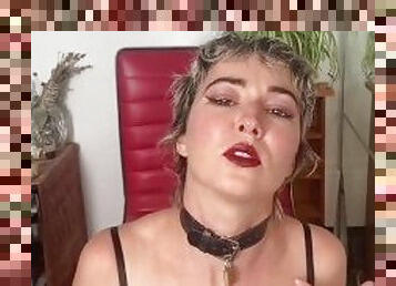 JOI with sexy short hair brunette with perfect natural tits