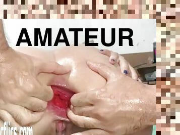 garrafa, extremo, fisting, orgasmo, amador, anal, brinquedo, latina, dildo, fetiche