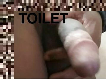 mastubasi, amatir, dewasa, penis-besar, ibu, toilet, manis, seorang-diri, penis