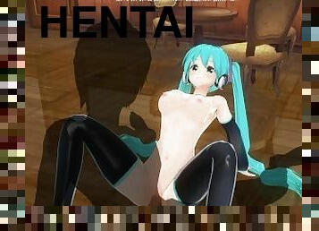 3D HENTAI Hatsune Miku will make your cock cum in her pussy