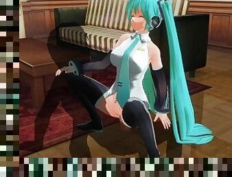 3D HENTAI Hatsune Miku cowgirl