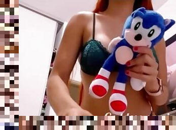 Giantess Samira smashes a Sonic plush toy with her big ass(Buttcrush Trailer)