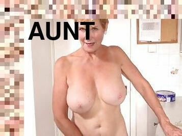 Aunt Judy's XXX - Busty 57yo Ms. Molly SUCKS YOUR COCK & LETS YOU FUCK HER in the Kitchen