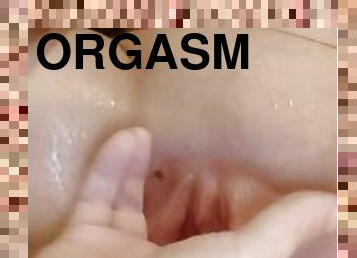 orgasme, vagina-pussy, muncrat, amatir, jenis-pornografi-milf, permainan-jari, basah