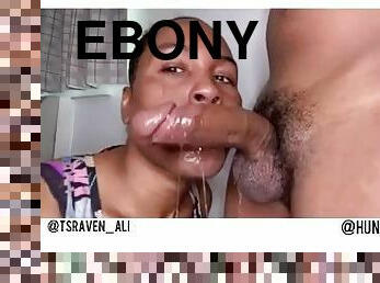 blowjob, ebony, deepthroat, svart, facial, cum, røyking, pikk, suging