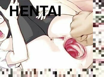 fisting, cipka, tryskanie, anal, podwójnie, anime, hentai, fetysz