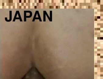 asiatisk, anal, kæmpestor-pik, bøsse, japans, småfed, dildo, solo, pik