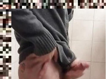 masturbation, public, amateur, ejaculation-sur-le-corps, énorme-bite, gay, ejaculation, solo, bite