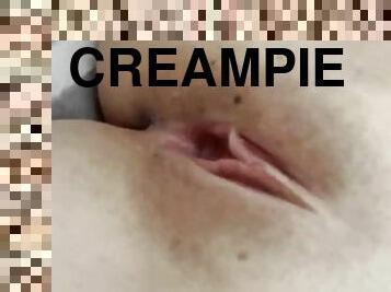 Quick silent creampie sex