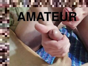 énorme, masturbation, amateur, ejaculation-sur-le-corps, énorme-bite, branlette, secousses, ejaculation, fétiche, rasé