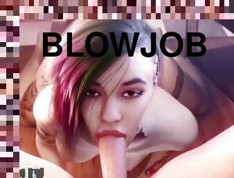 Cyberpunk 2077 Sex - Judy Alvarez does Dt Blowjob. GamePlay XMod's POV Bj