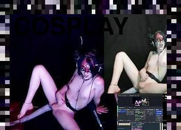 Futanari Fucks Doll & Rubs Her Clitty Live - RedEyesBadDragon's Sex Lair LIVE #SLL Sesh {012}