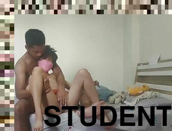 asiatisk, student, anal, thailändsk, första-gången, dotter, syster, söt, petit, farsan