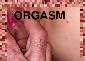 orgasmo, cona-pussy, amador, adolescente, penetração-de-braço, dedos, pov, colégio, provocando