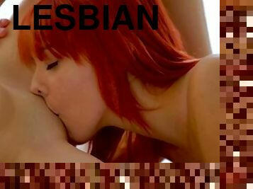 cona-pussy, babes, lésbicas, caebça-vermelha, loira, natural, oral, realidade