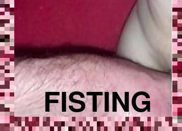 fisting, fisse-pussy, amatør, milf, tøs, blond, britisk, fisse, realitet