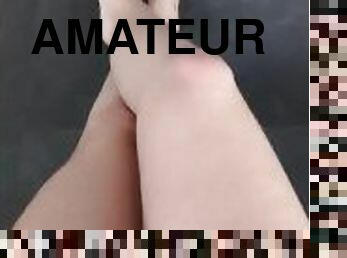 amateur, ados, pieds, fétiche, solo