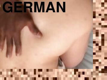 German girl creaming all over BBC on Sunday morning