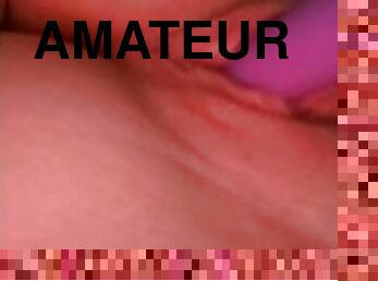 masturbation, chatte-pussy, giclée, femme, amateur, babes, jouet, serrée, assez, solo