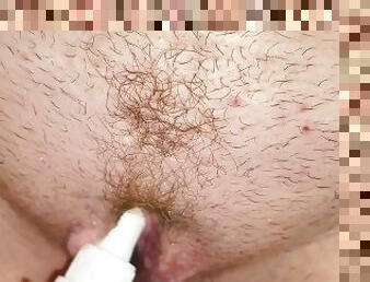 clítoris, peluda, masturbación, orgasmo, coño-pussy, amateur, juguete, regordeta, a-solas, calientapollas