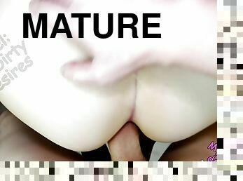 cul, levrette, amateur, anal, mature, énorme-bite, milf, maman, ejaculation-interne, point-de-vue