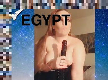 Egyptian goddess fantasy - playing with my dildo and driving you crazy
