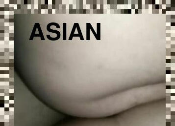 asiatisk, publik, amatör, milf, creampie