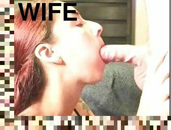 Sexy RedHead Wife Loves to Swallow Cum