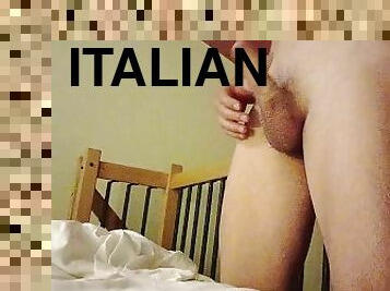 masturbation, amateur, énorme-bite, ados, branlette, italien, solo, réalité, bite